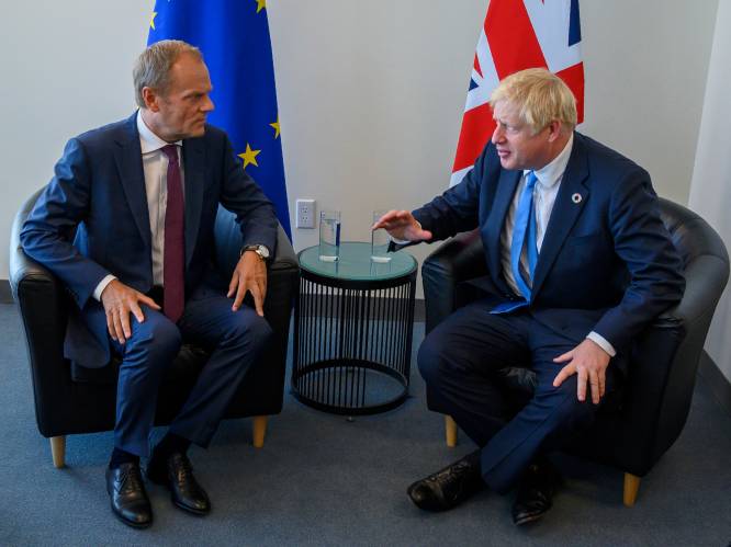 Geen doorbraak in onderhandelingen brexit na ontmoeting Tusk en Johnson in New York