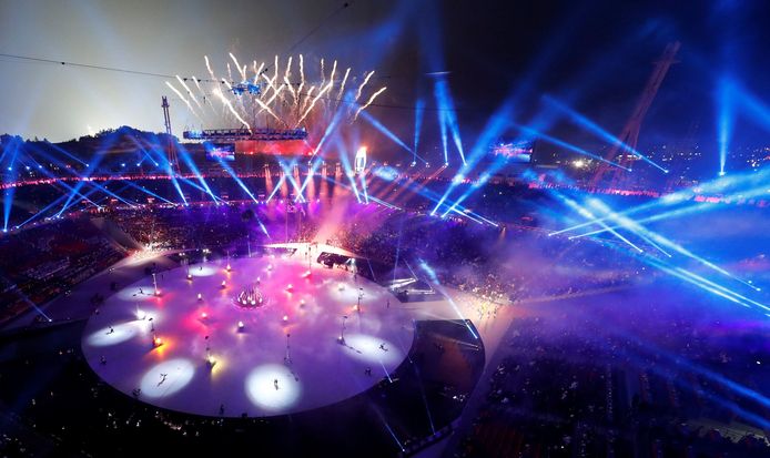De openingsceremonie in het Olympische stadion van Pyeongchang. Foto Pawel Kopczynski