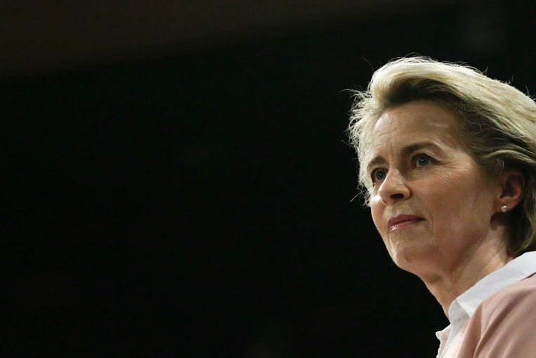 Voorzitter Ursula von der Leyen van de Europese Commissie.  Beeld EPA