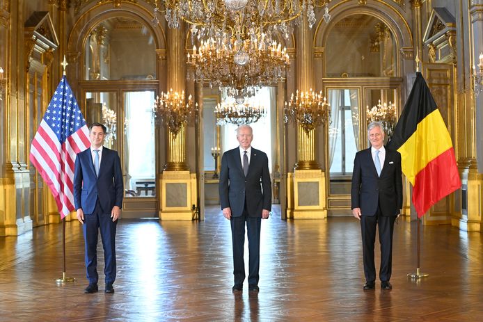 Alexander De Croo, Joe Biden et le roi Philippe