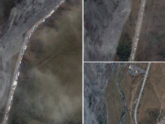 Nieuwe satellietfoto’s tonen kilometerslange file met vluchtende Russen aan grens met Georgië