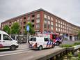 Gaslek Markendaalseweg in Breda, waar meerdere hulpdiensten bezig zijn met onder andere het ontruimen van appartementen.