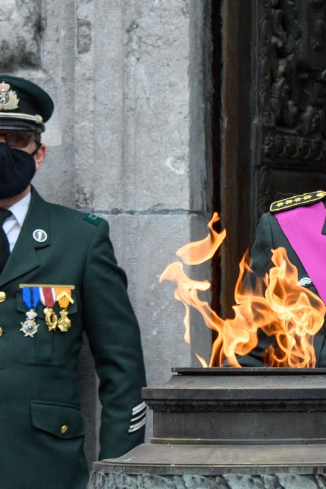Le roi Philippe commémore l'Armistice à la Colonne du Congrès à Bruxelles