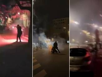Beelden tonen hoe zware vuurpijlen werden afgeschoten in Brusselse straten, ook brandweer bestookt: “Ik zag hoe mensen wegvluchtten”