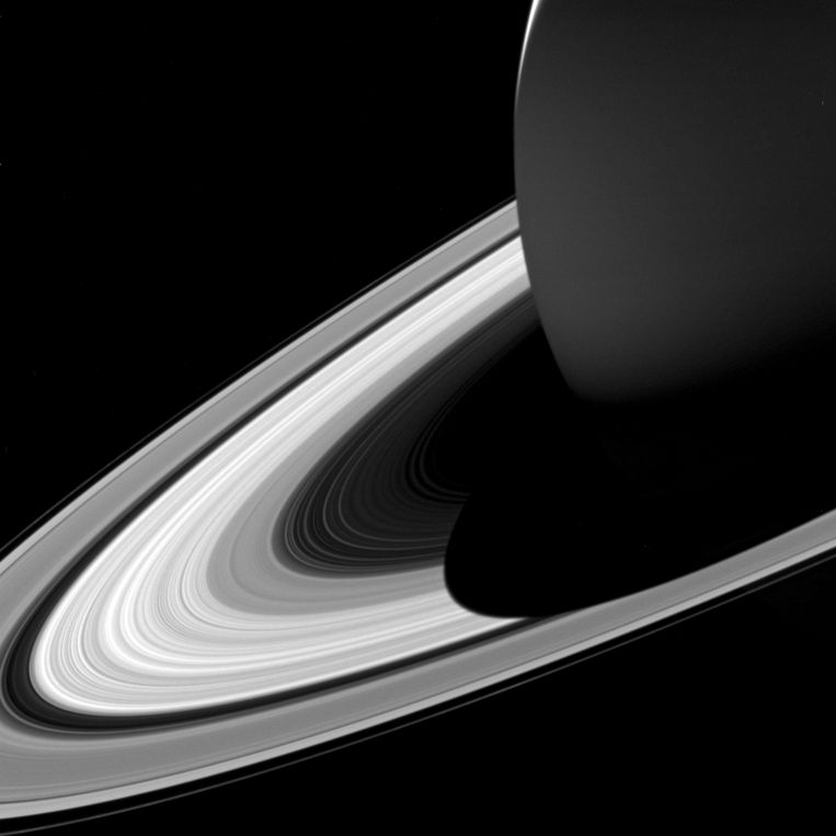 Beeld van Saturnus,  gemaakt door Cassini.