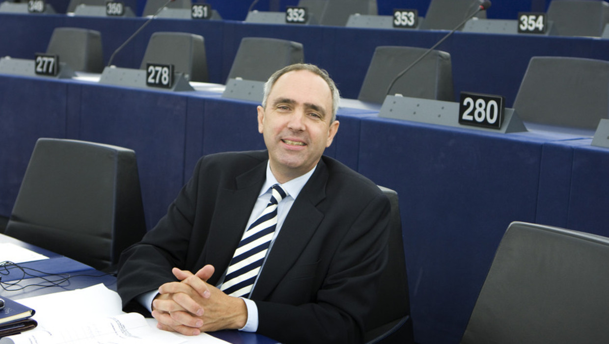 ChristenUnie-politicus Peter van Dalen in het Europees Parlement. Beeld ANP