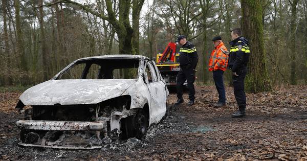 Wandelaars vinden uitgebrande auto in de bossen bij Escharen
