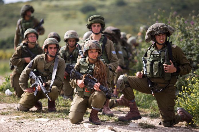 Het leger van Israël tijdens een oefening.