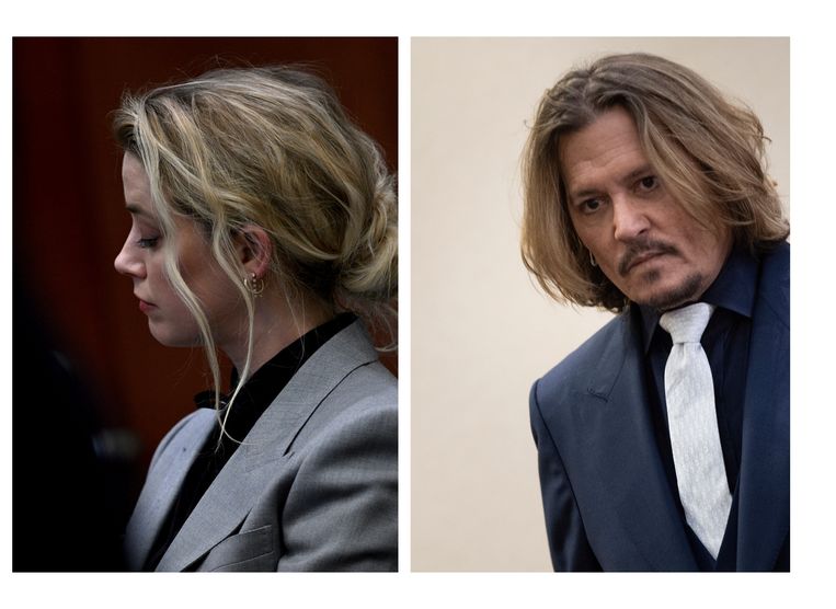 Amber Heard en Johnny Depp. Beeld AFP/EPA