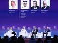 Les patrons de TotalEnergies, ExxonMobil et QatarEnergy réunis au Forum économique du Qatar.