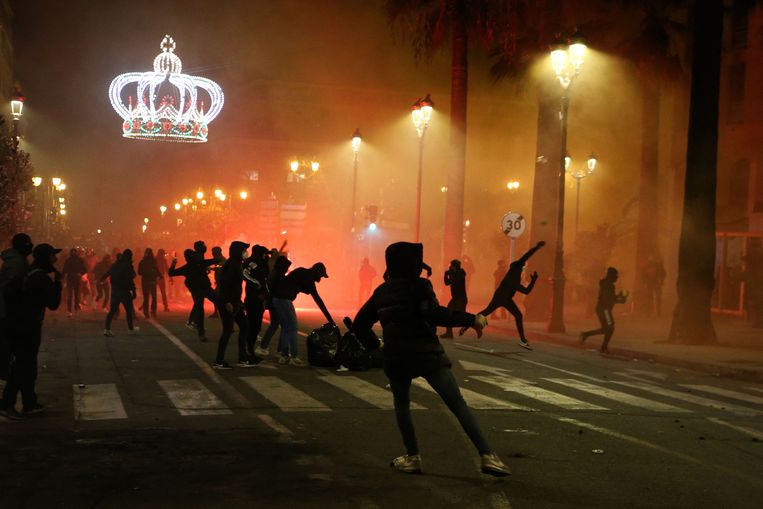 Hevige rellen afgelopen weekend in Ajaccio, op Corsica.  Beeld Pascal Pochard-Casabianca / AFP