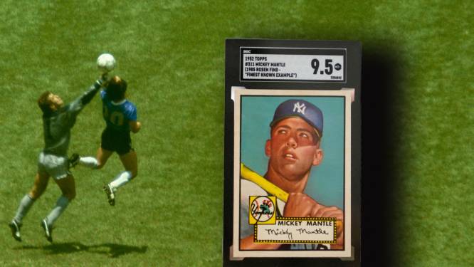 Honkbalplaatje verpulvert recordbedrag van ‘Hand van God’-shirt van Diego Maradona met miljoenen