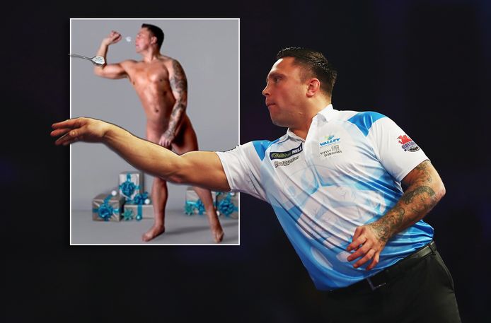 Gerwyn Price. Inzet: zijn foto in The Times.