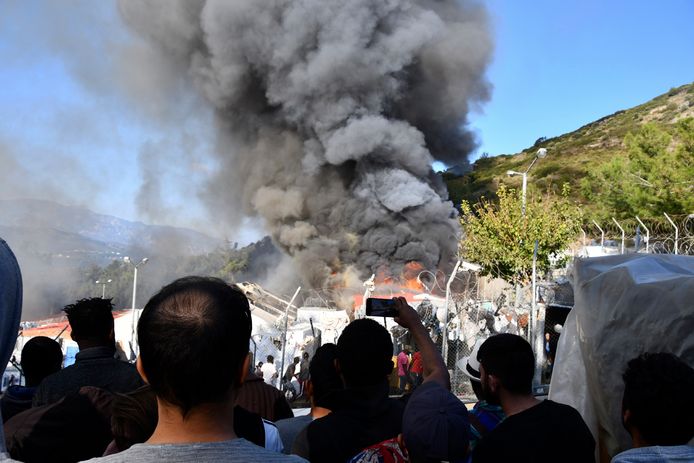 Tweede brand in migrantenkamp op Samos in twee weken.