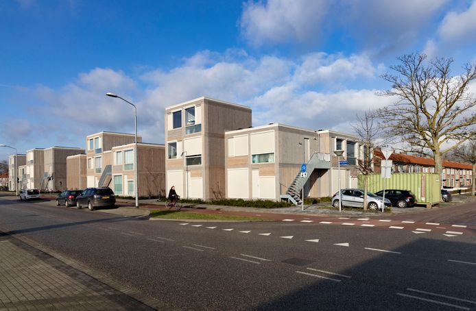 Voorbeeld van tijdelijke woningen in Eindhoven.