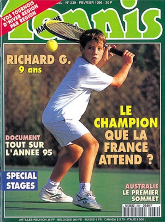 Gasquet sierde op zijn negende al de cover van een Frans blad.
