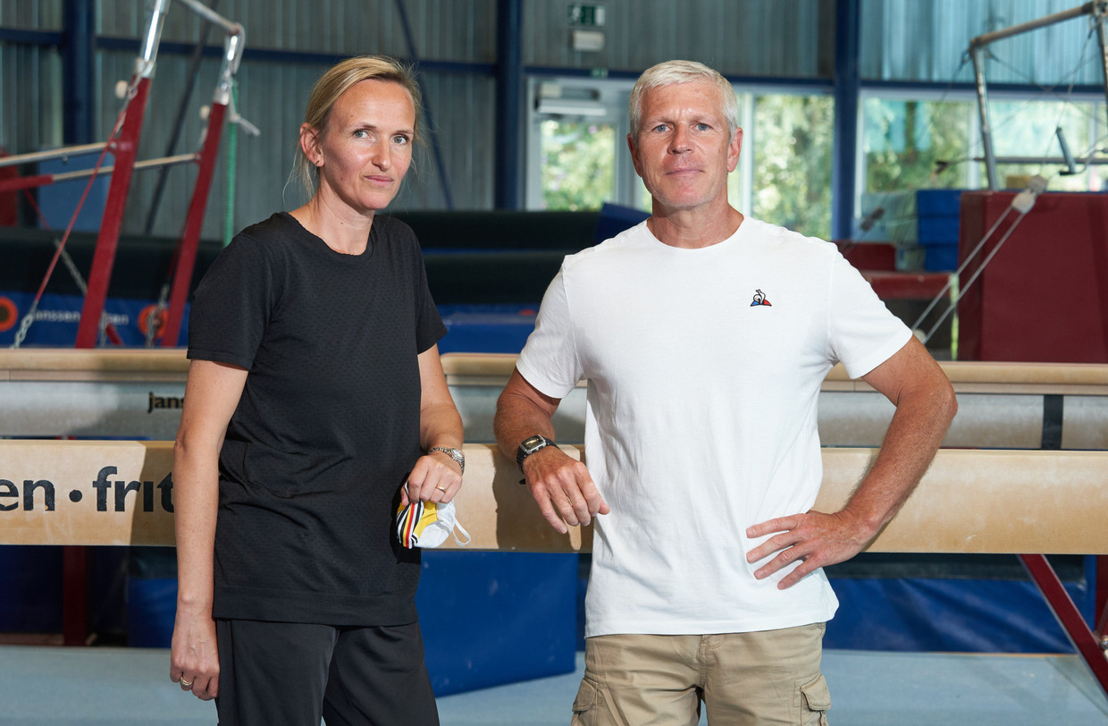 Turncoaches Marjorie Heuls en Yves Kieffer in Gent. Beeld Photo News
