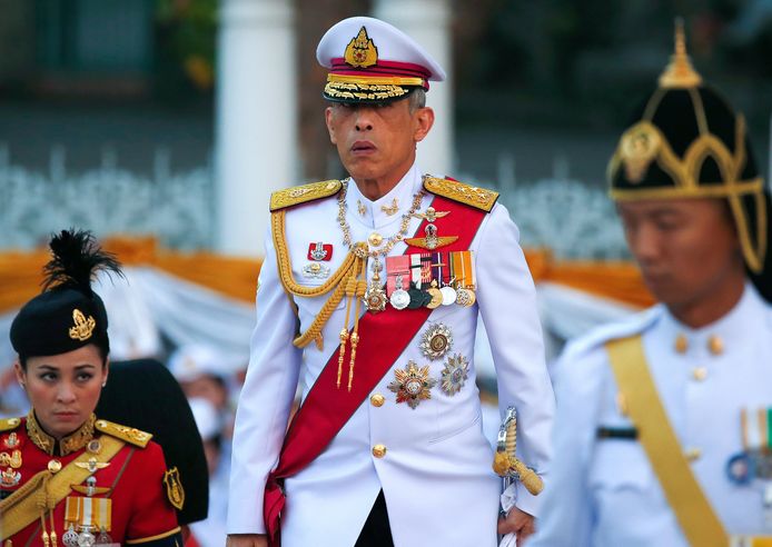 De Thaise koning Maha Vajiralongkorn Bodindradebayavarangkun. De wetten rond majesteitsschennis zijn bijzonder streng in Thailand.