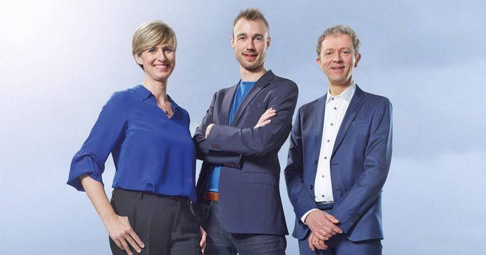 Sabine Hagedoren, Bram Verbruggen en Frank Deboosere: het huidige weer-team bij VRT