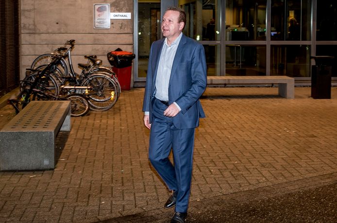 Financieel directeur van KV Mechelen Thierry Steemans bij zijn vrijlating uit de gevangenis van Hasselt.
