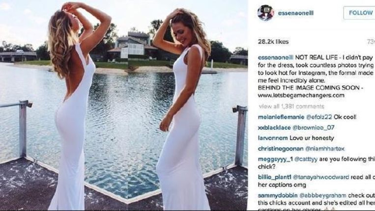 Essena O'Neill besloot de neppe wereld van sociale media de rug toe te keren. Beeld Instagram