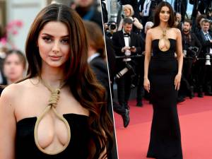 La robe “pendue” de ce mannequin iranien à Cannes pour protester contre les exécutions 
