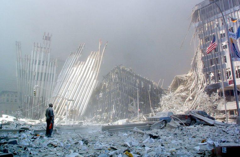 Het puin na 9/11.  Beeld AFP