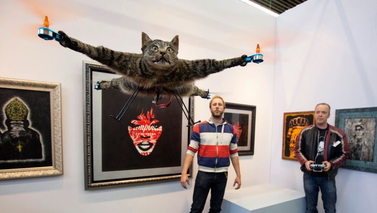 Brood schoorsteen het spoor Vliegende kat is kunstwerk met explosief potentieel | De Volkskrant