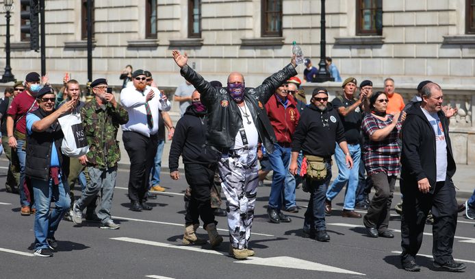 Tegenbetogers in Londen.