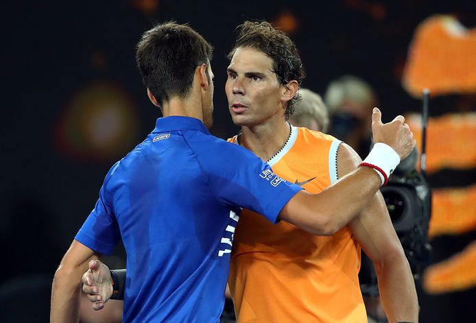 Novak Djokovic en Rafael Nadal stonden in 2019 nog tegenover elkaar in de finale van de Australian Open. De Serviër won in drie sets.