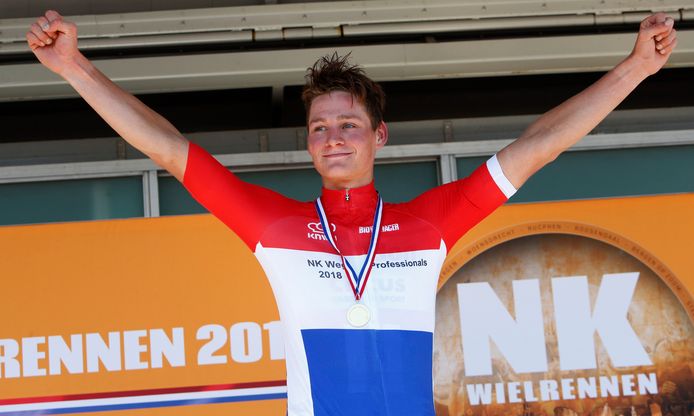 Mathieu van der Poel kroonde zich dit jaar tot Nederlands kampioen op de weg.