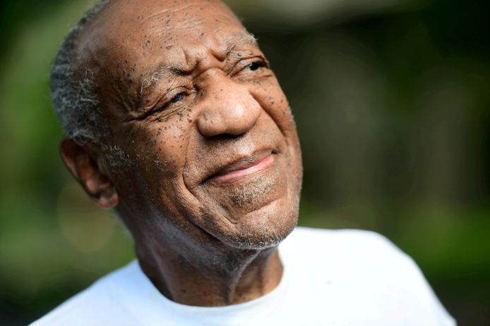 De Amerikaanse acteur Bill Cosby na zijn vrijlating.