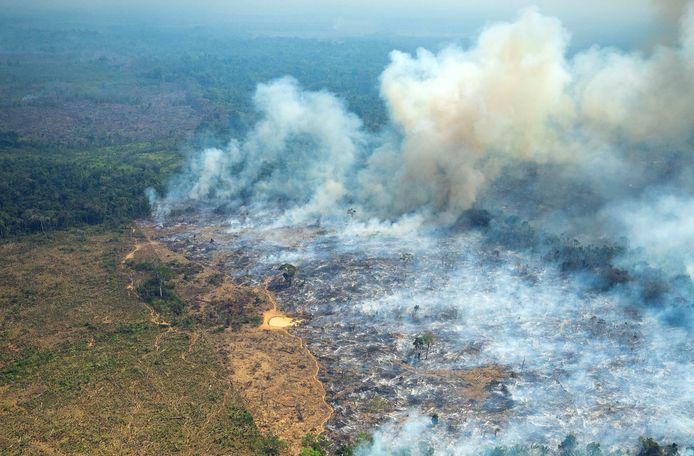 Brand in het Colombiaanse Amazoneregenwoud.