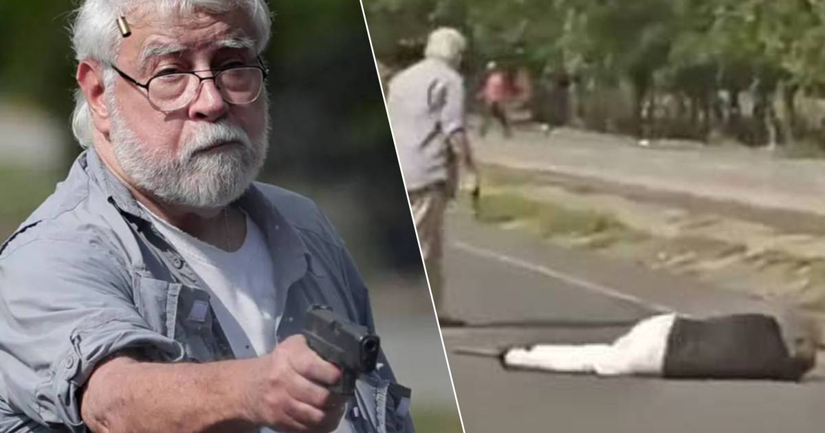 Alcuni passanti filmano come un avvocato in pensione di 77 anni ha sparato a due attivisti climatici che stavano bloccando una strada a Panama |  al di fuori