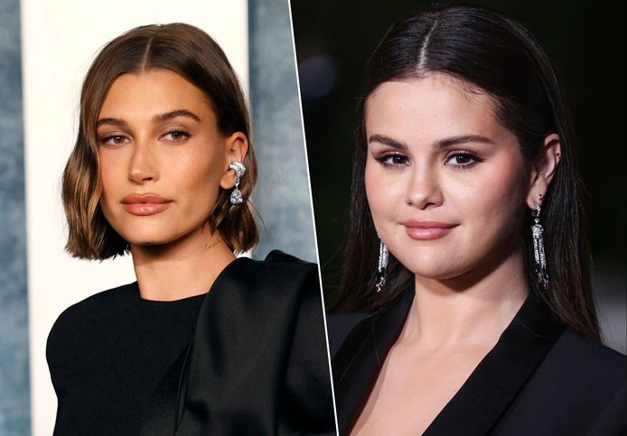 Hailey Bieber en Selena Gomez.