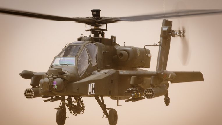 Een Nederlandse gevechtshelikopter in Mali. Beeld ANP