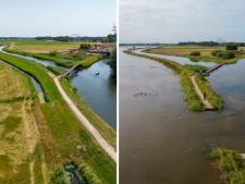 Het effect van klimaatverandering in twee foto's uit Hattem: ‘Vaker extremen’
