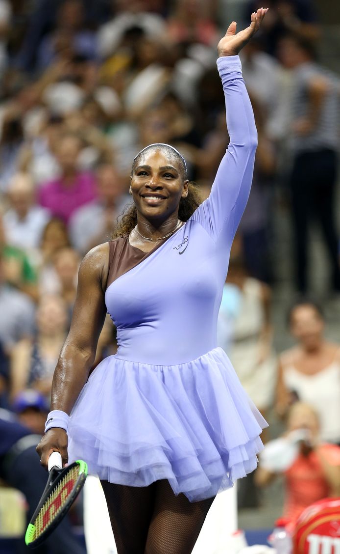 Haar winst van Carina Witthoeft in de tweede ronde van de US Open ging in een lavendelkleurige tutu.