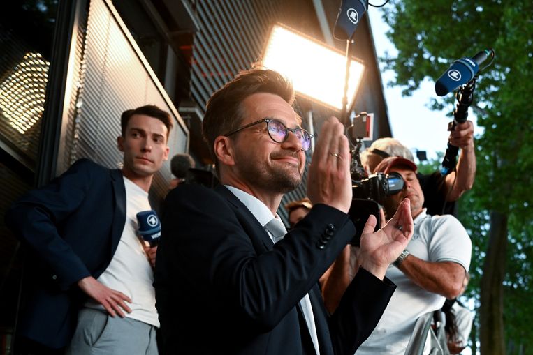 Thomas Kutschaty, de lijsttrekker van de sociaal-democratische SPD in Noordrijn-Westfalen. Beeld Federico Gambarini/dpa