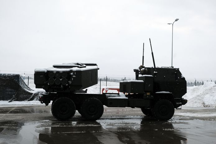 Een HIMARS-raketlanceersysteem.