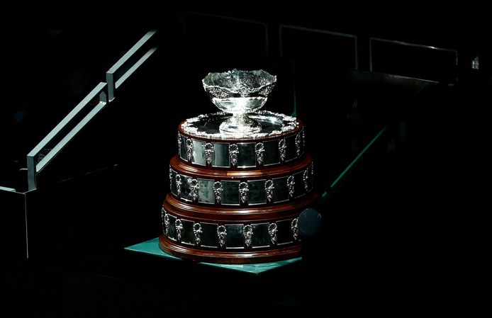 De trofee van de Davis Cup Finals.