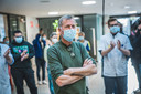 Dokter Jan Rodenbach, behoorlijk onder de indruk, bedankte zijn collega's en zijn echtgenote voor de steun.