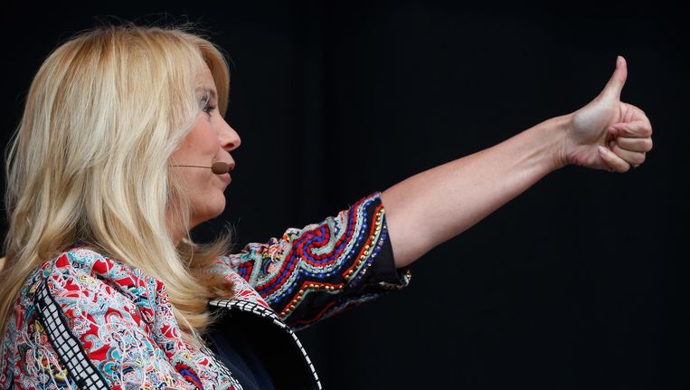 Linda de Mol tijdens het eerste LINDA.festival, georganiseerd door het tijdschrift van Linda de Mol Beeld anp