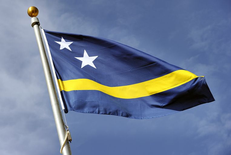De vlag van Curaçao.  Beeld anp