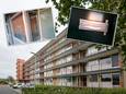 Het is nu rustig bij deze flat aan de Pythagorasstraat. Maar buren vrezen dat de man die vastzit voor een reeks vernielingen op zijn galerij, straks weer op de stoep staat.