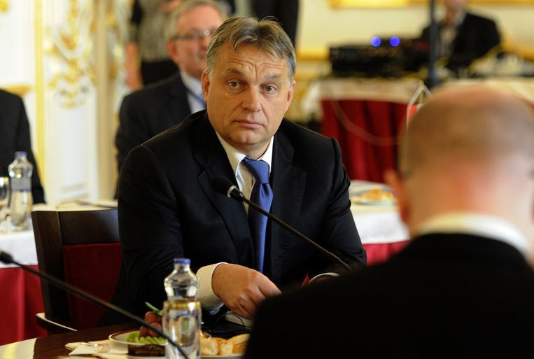 De Hongaarse premier Viktor Orbán staat al geruime tijd bloot aan internationale kritiek. Beeld afp