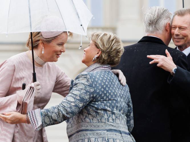 Groothertog Henri en groothertogin Maria Teresa van Luxemburg beginnen driedaags staatsbezoek aan België