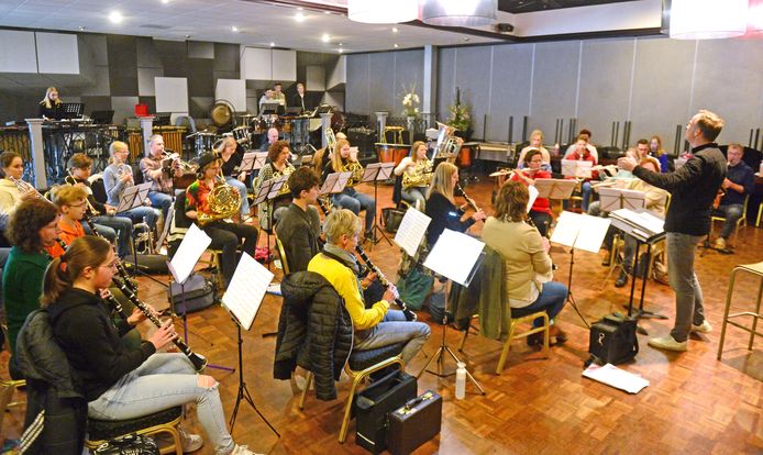 Het A-orkest van de Harmonie Sint Jan.