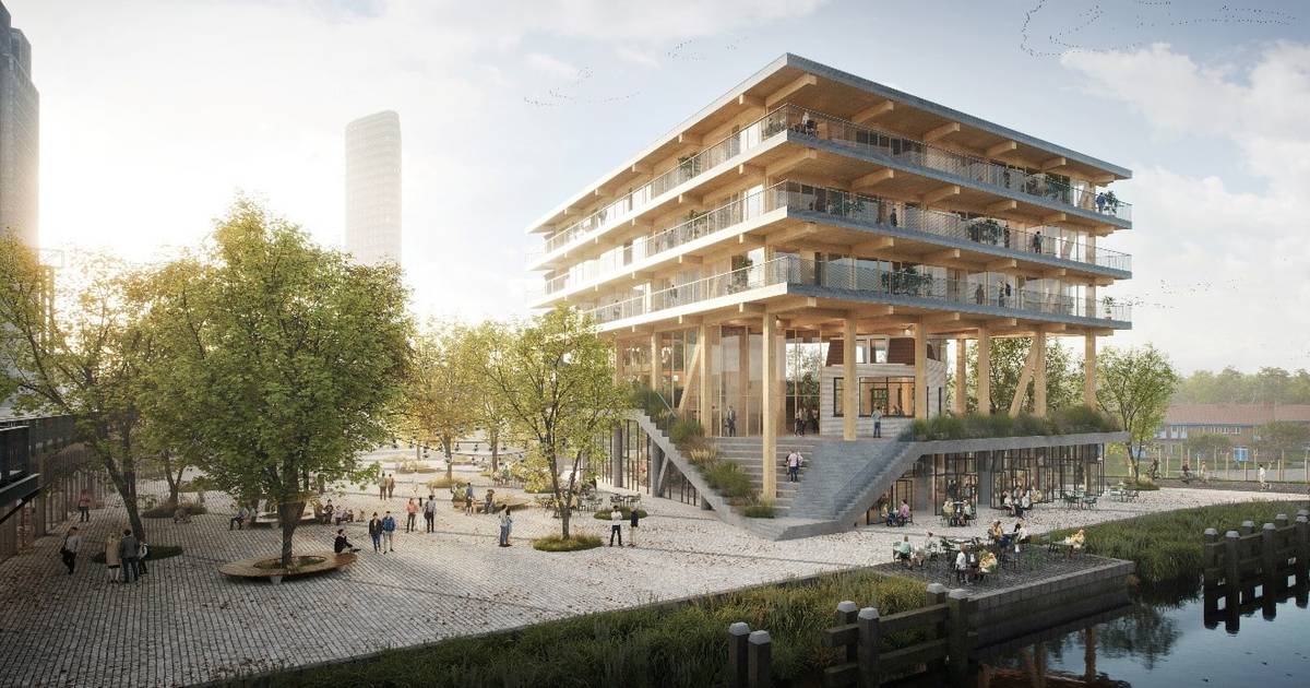 Op de plek van café de Omval in Oost komt een houten ‘buurthuis’ | Amsterdam