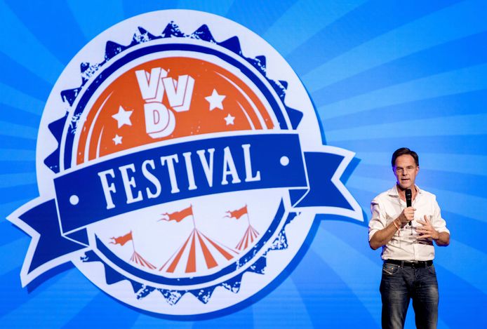 Premier Mark Rutte tijdens de het VVD-festival.